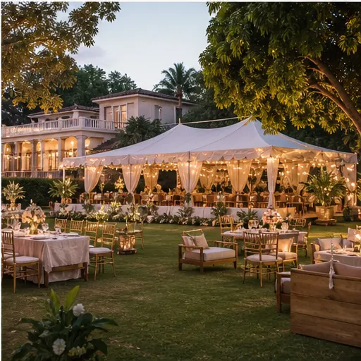 A garden retreat under the trees