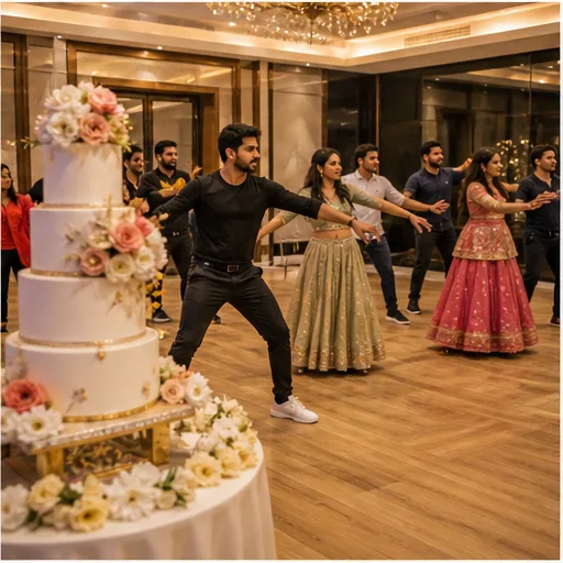 Celebration cake and dance