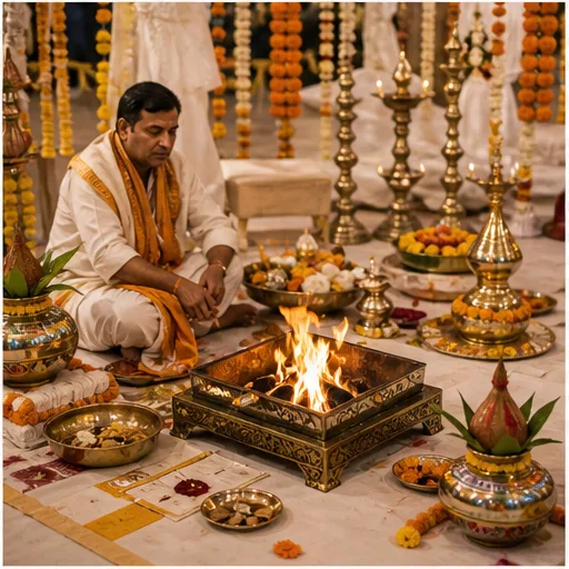 Pandit performing a ritual